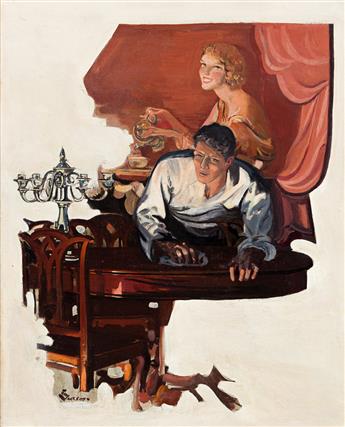 ELBERT McGRAN JACKSON (1896-1962) Waxing the old mahogany... [GOOD HOUSEKEEPING]
